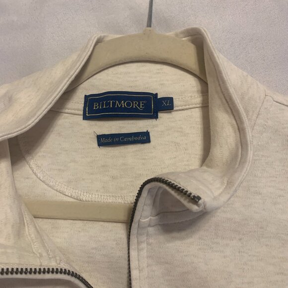 Biltmore cream colored Men's pullover quarter zip XL - Picture 9 of 10
